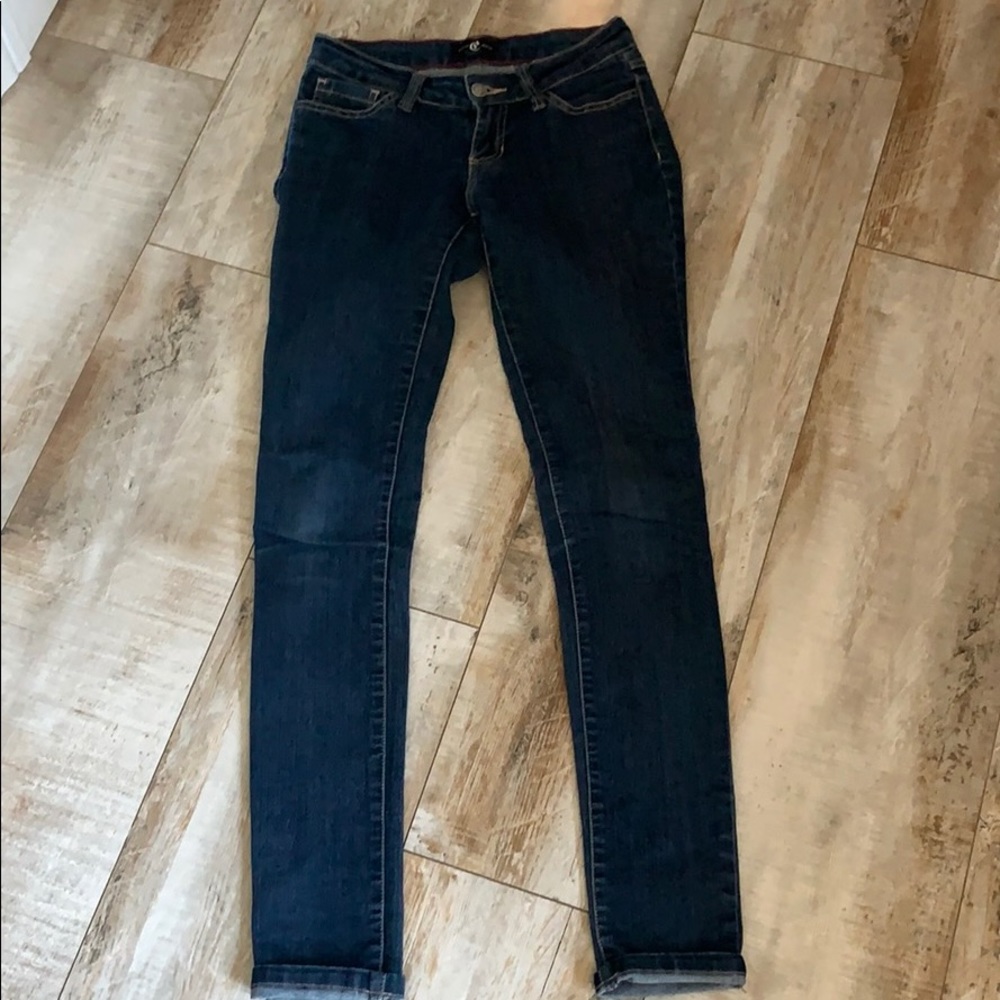 Dark denim jeans